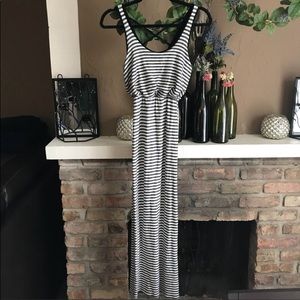 Monteau Striped Maxi Dress Size S